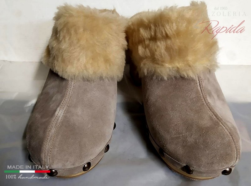 Sabot shoes with winter fur Mules | La Rapida
